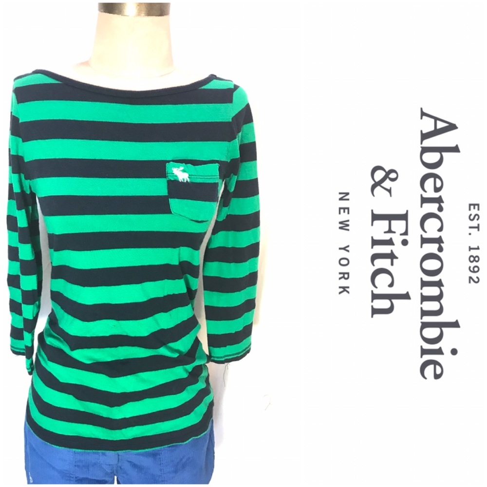 Abercrombie 3/4 sleeve scoop back top, S
